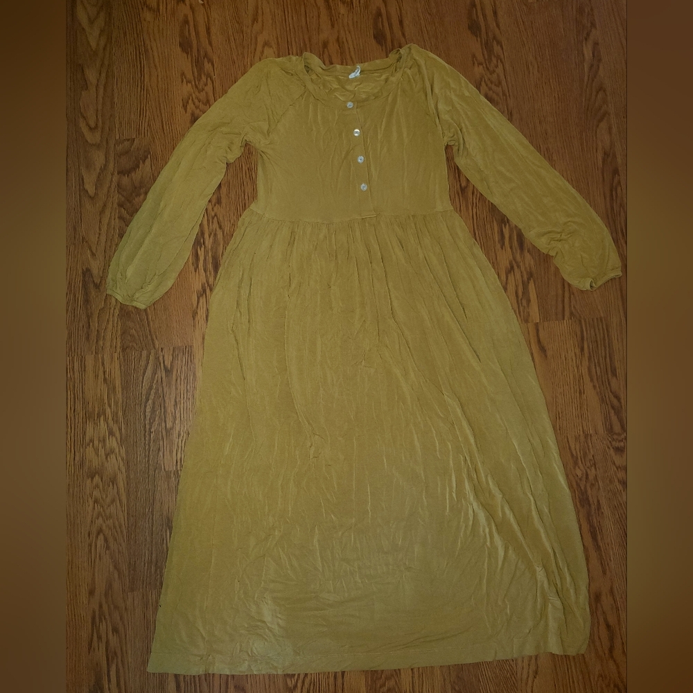 Long Sleeve Mustard Dress Kate Quin